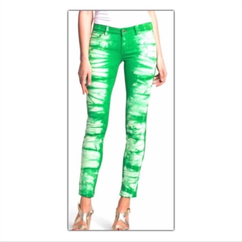 Michael Kors Green Tie Dye Skinny Jeans
